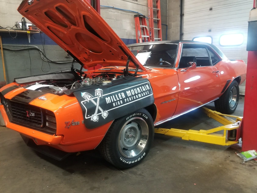 Z28 Rally sport Camaro on the lift 1 Z28 Rally sport Camaro on the lift 1